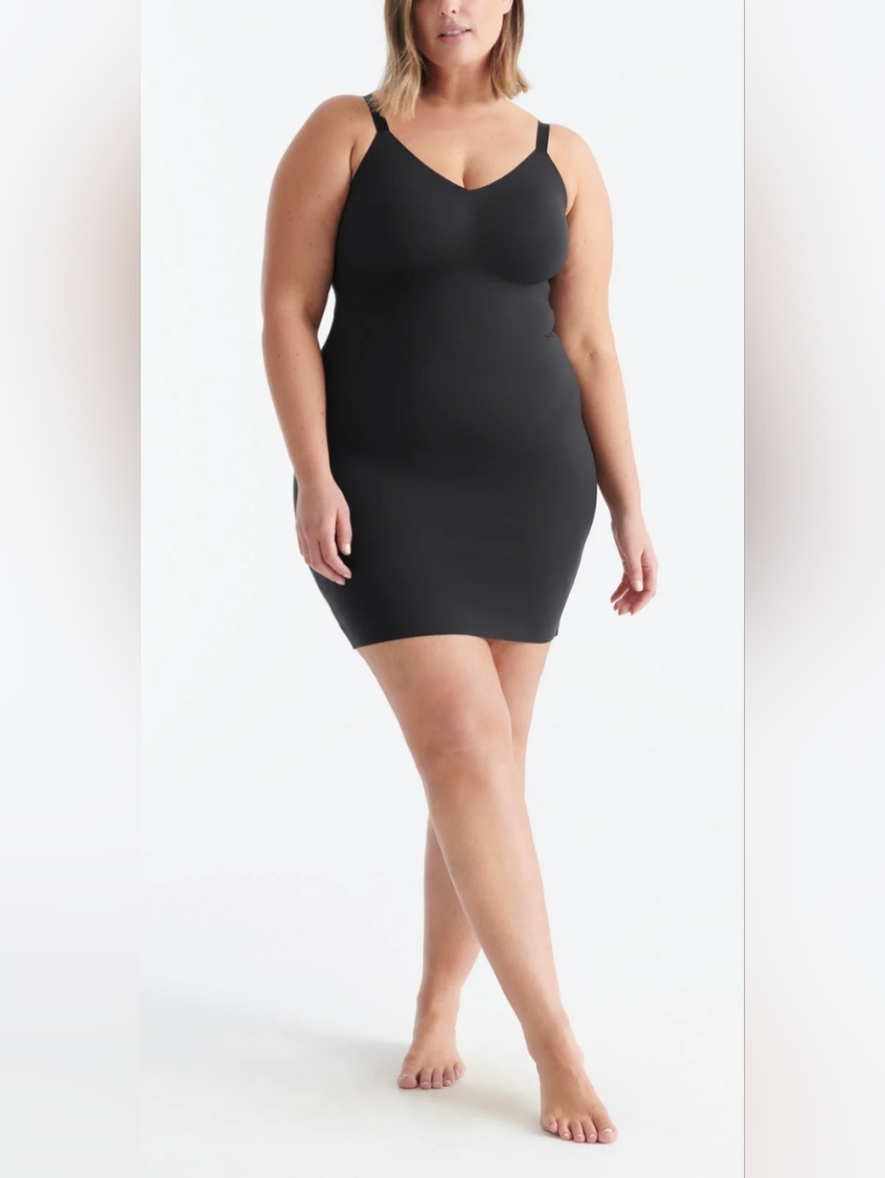 knix Black Seamless Shaping Slip Dress